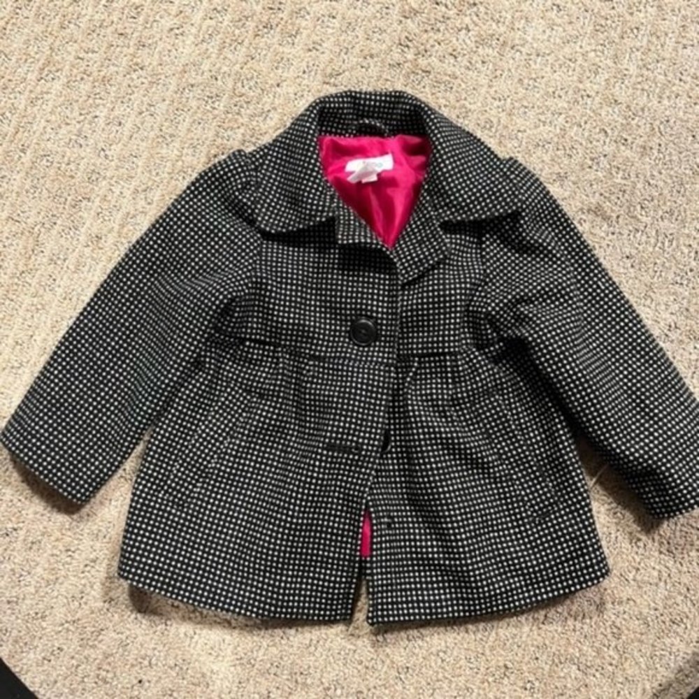 Circo 2T B&W Polka Dot Girls Coat